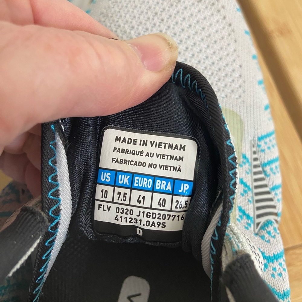 Mizuno Wave Rider Waveknit Women's 10 White and Teal Athletic Running Shoes - Picture 7 of 10